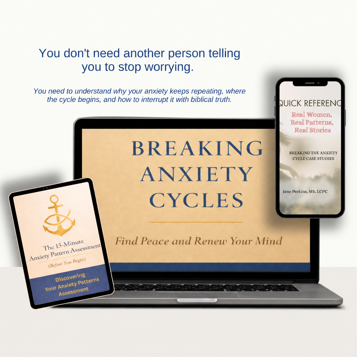 Breaking Anxiety Cycles digital study mockup