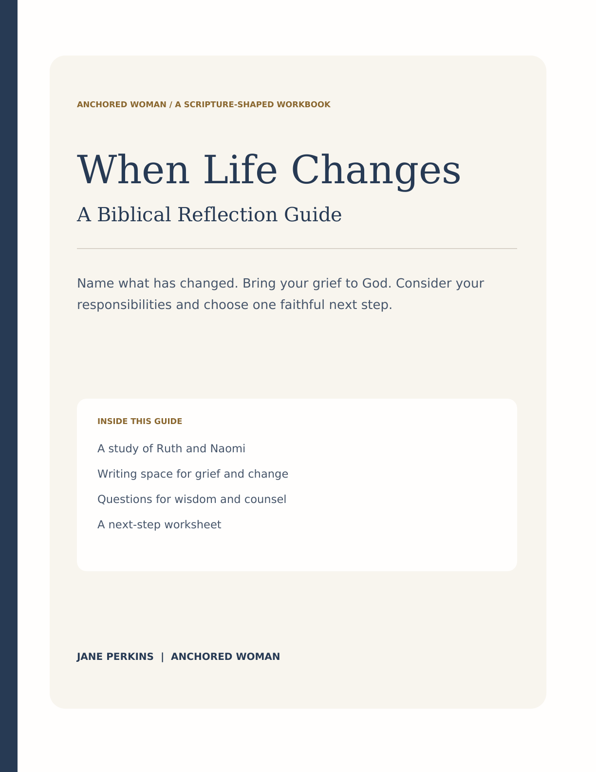 When Life Changes biblical reflection guide cover
